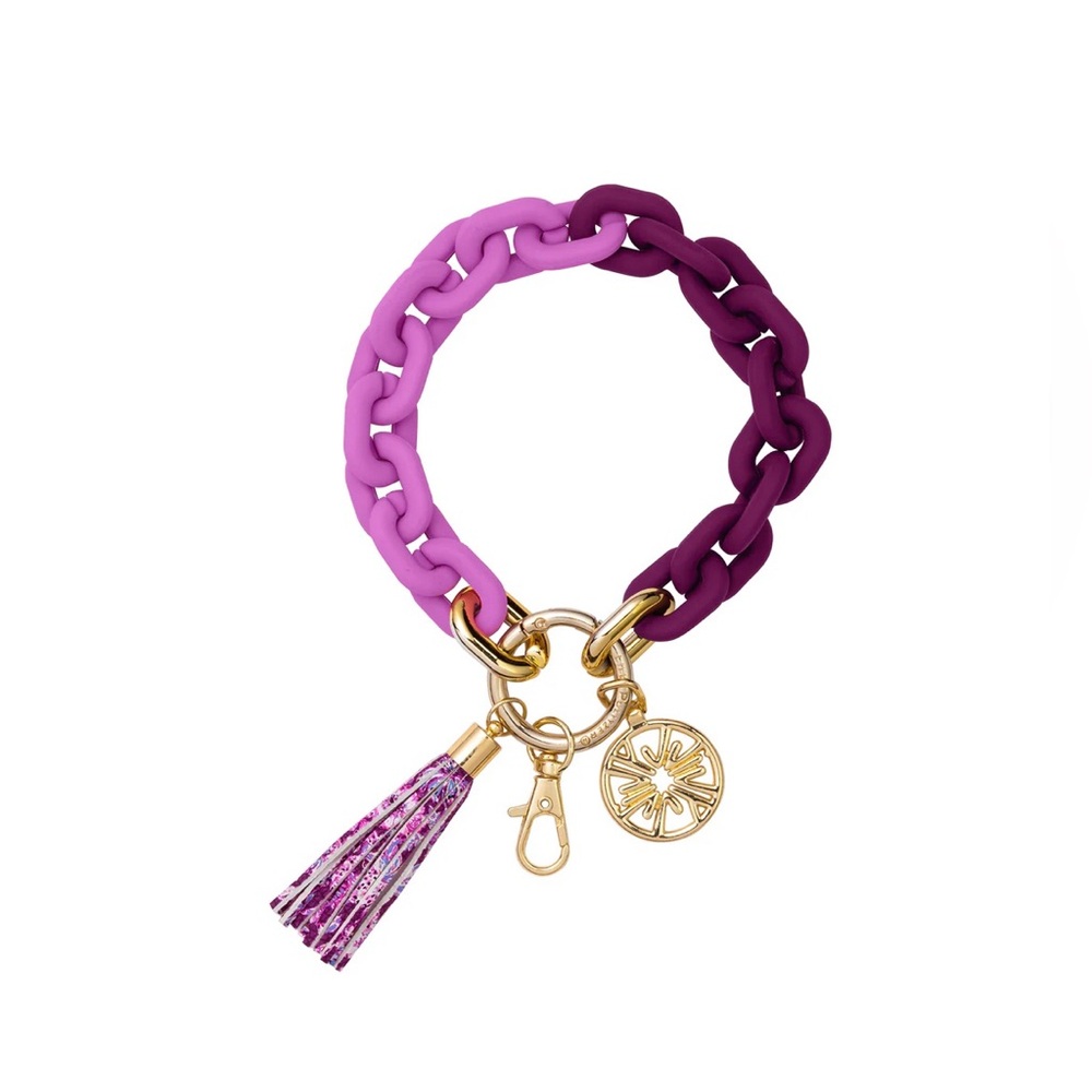 Lilly Pulitzer Keychain Featured in Amarena Cherry Tropical With A Twist